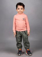 DTD Boys Full Sleeve High Neck Shirt with Denim Pant B-FST-830