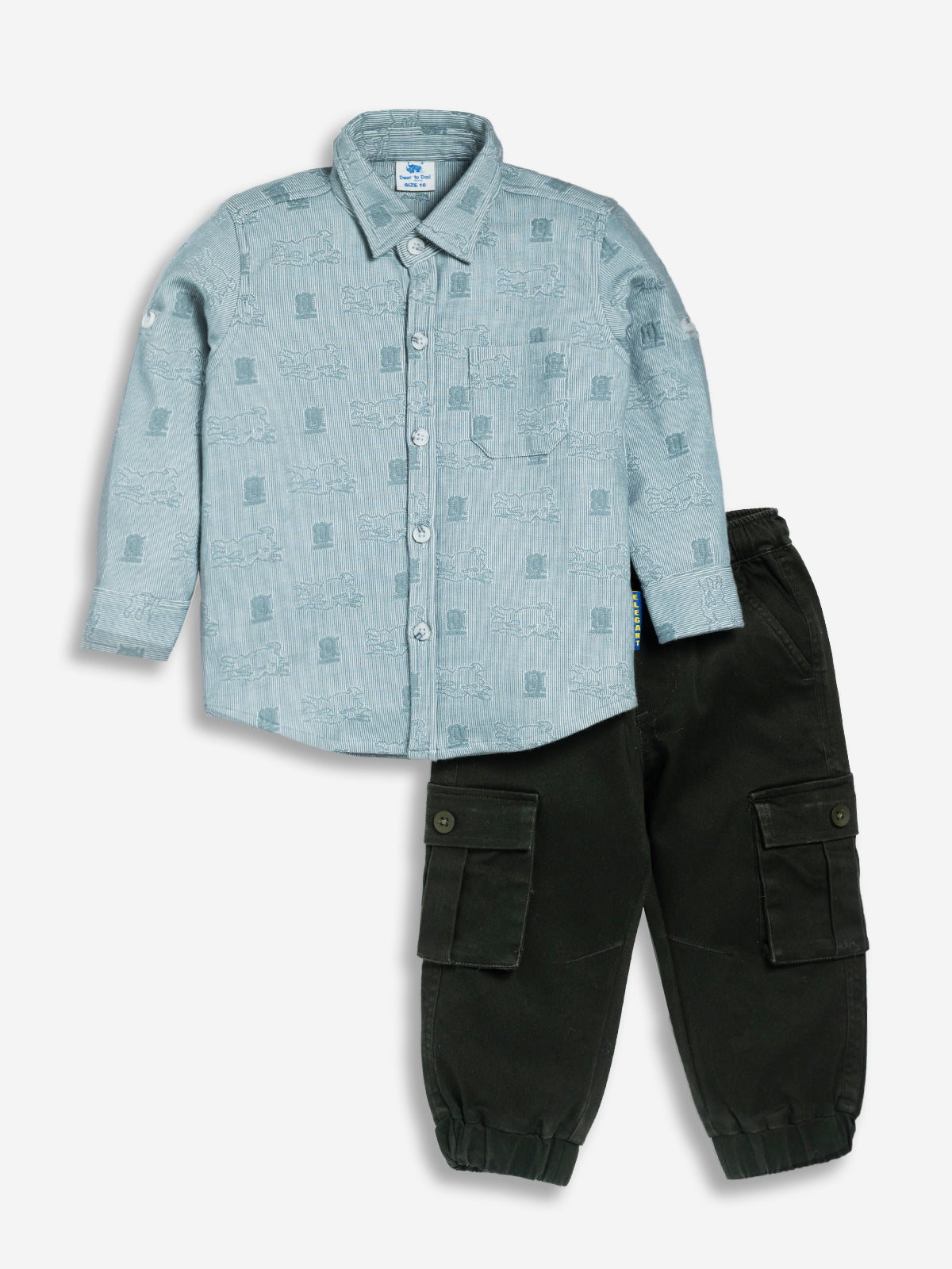 DTD Boys Full Sleeve Shirt with Side Pocket Denim Pant B-FSD-824