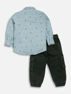 DTD Boys Full Sleeve Shirt with Side Pocket Denim Pant B-FSD-824