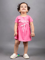 Dear To Dad Pure Cotton Pink Color Girls Frock FRK-005