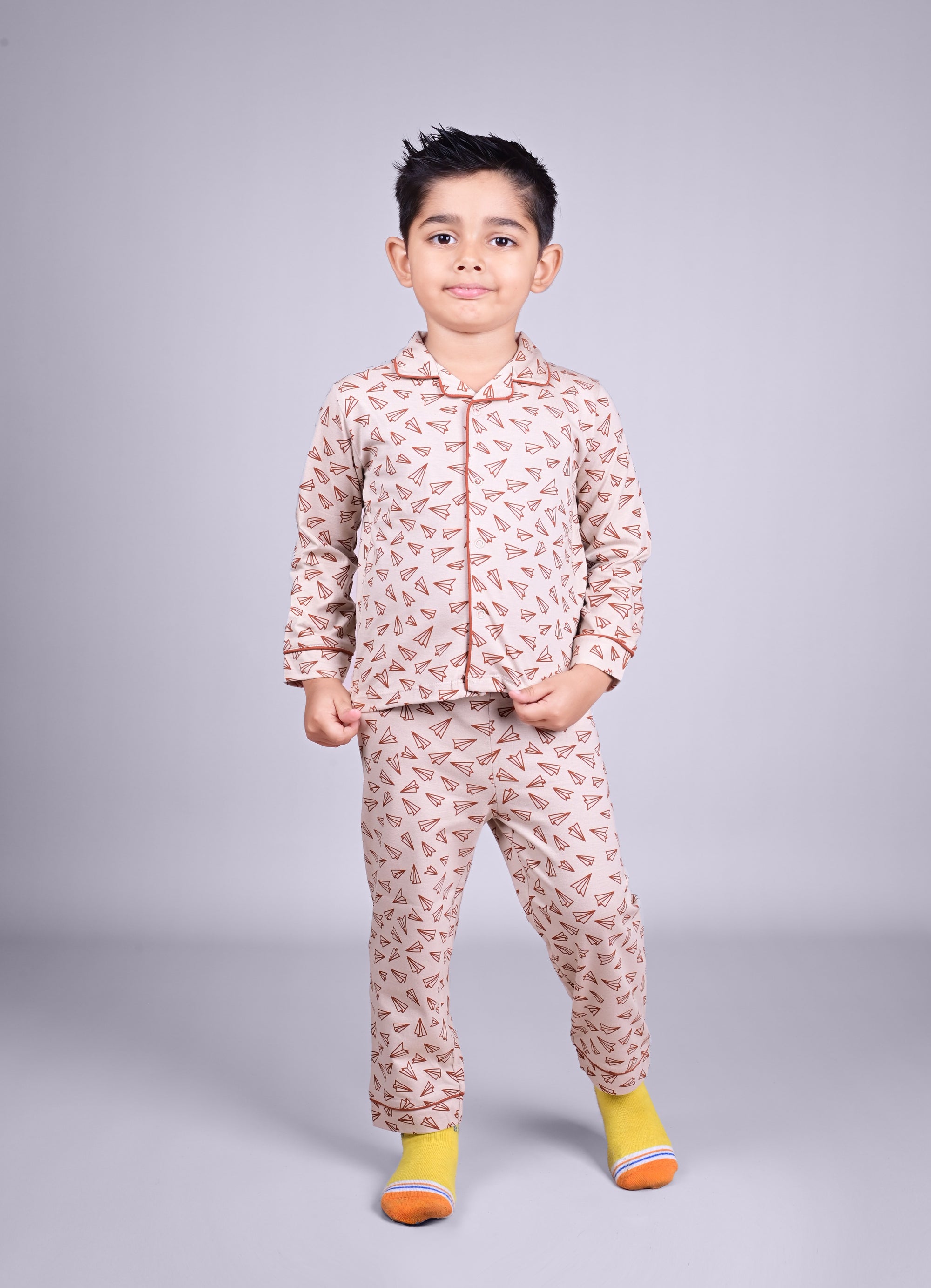 DTD All Over Airplane Printed Baby Boys Night Suit ON-B-FS-NS-26&27