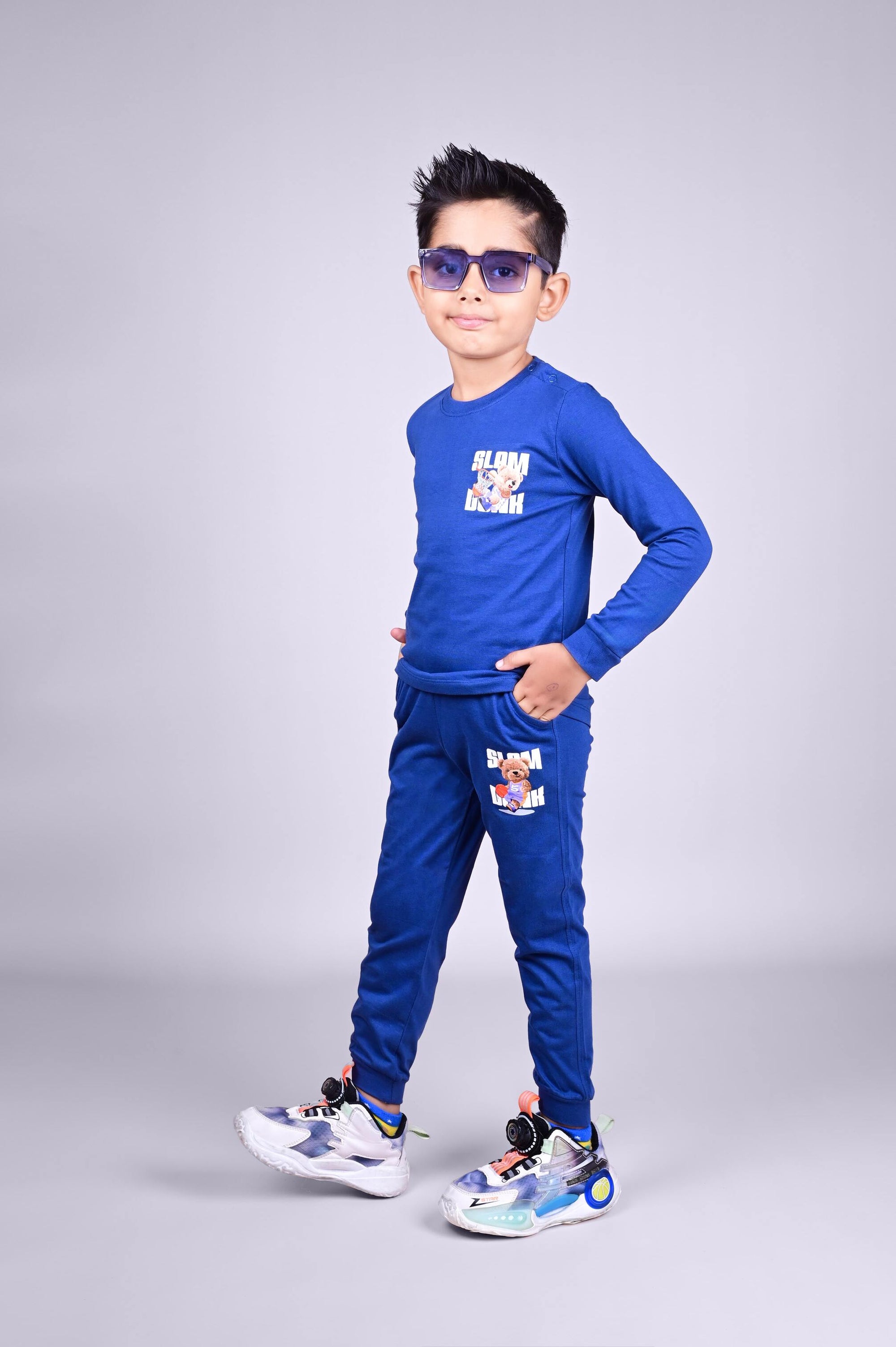 DTD Pure Cotton Full Sleeve All Over Printed Boys Night Suit B-FS-NS-35A & 35B