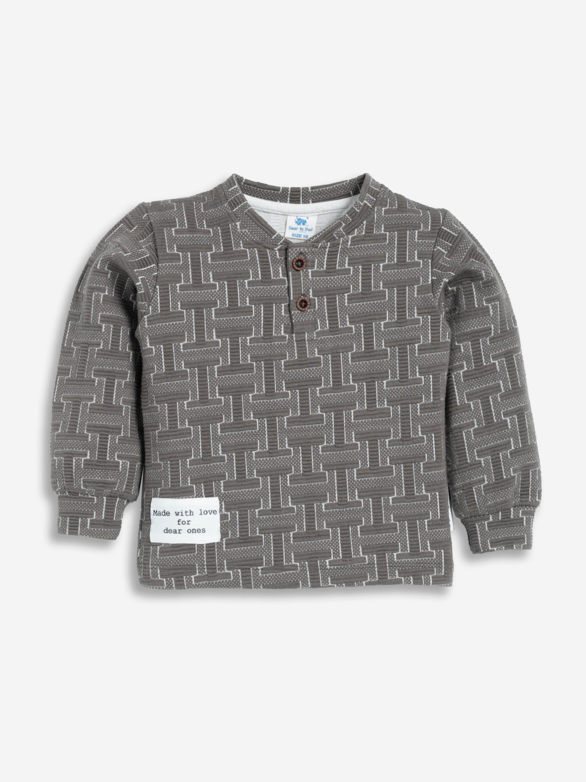 DTD Boys Full Sleeve Checkered Pattern Shirt with Grey Denim Pant B-FSD-835