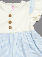Dear To Dad Pure Cotton Grey Color Girls  Frock FRK-006