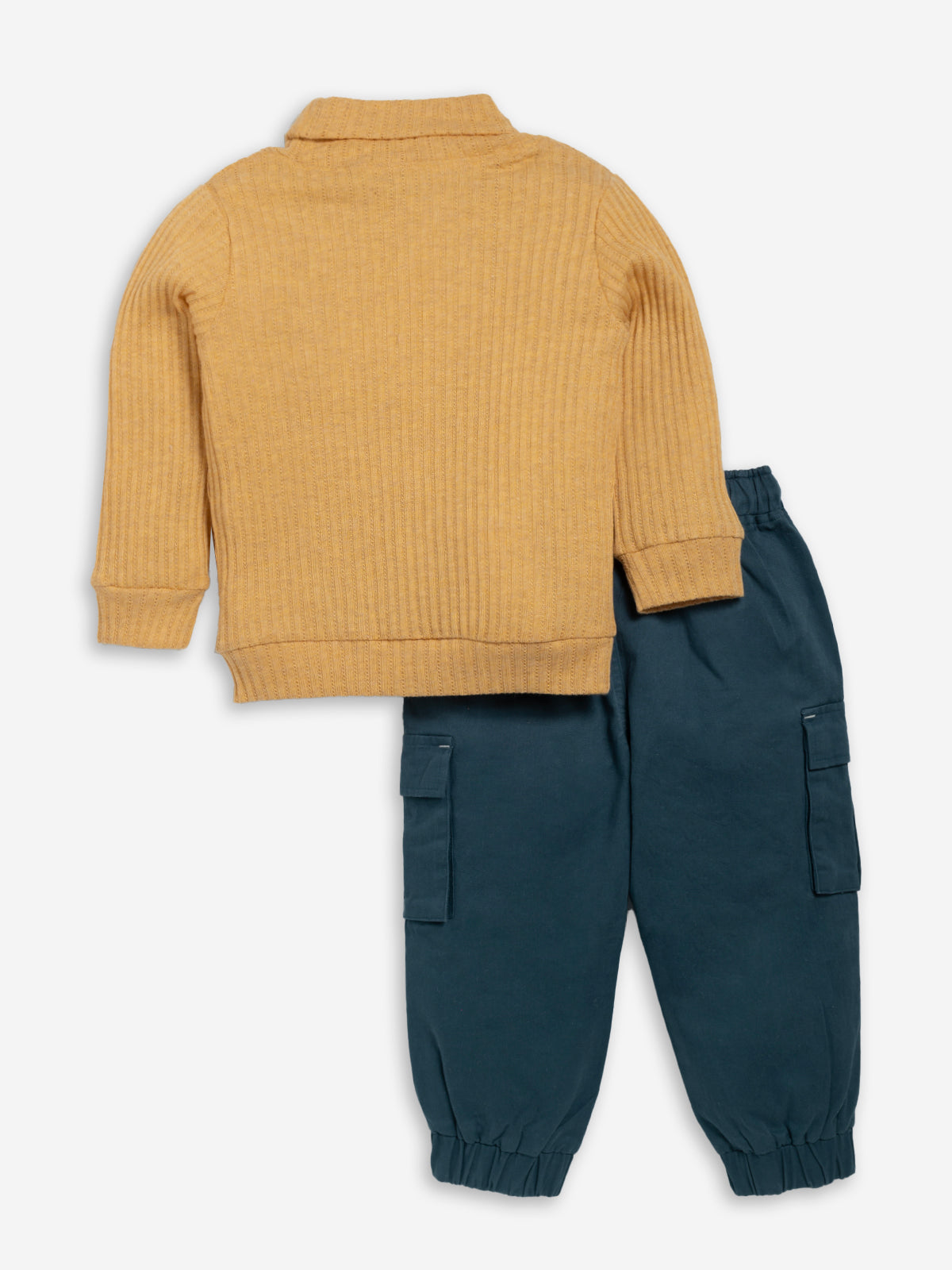 DTD Boys Full Sleeve High Neck Shirt with Denim Pant B-FST-830