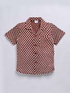 Dear To Dad Pure Cotton Half Sleeve Crochet Fabric Denim Boys Set B-HSD-829