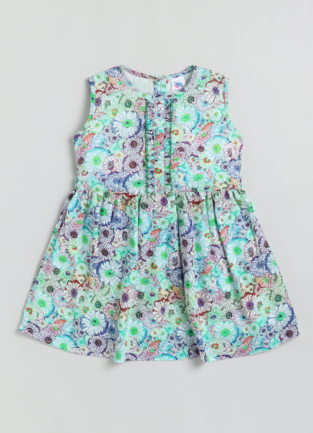 Pure Woven Fabric All Over Printed A-line Baby Frock GF-WP-119