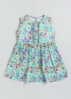Pure Woven Fabric All Over Printed A-line Baby Frock GF-WP-119