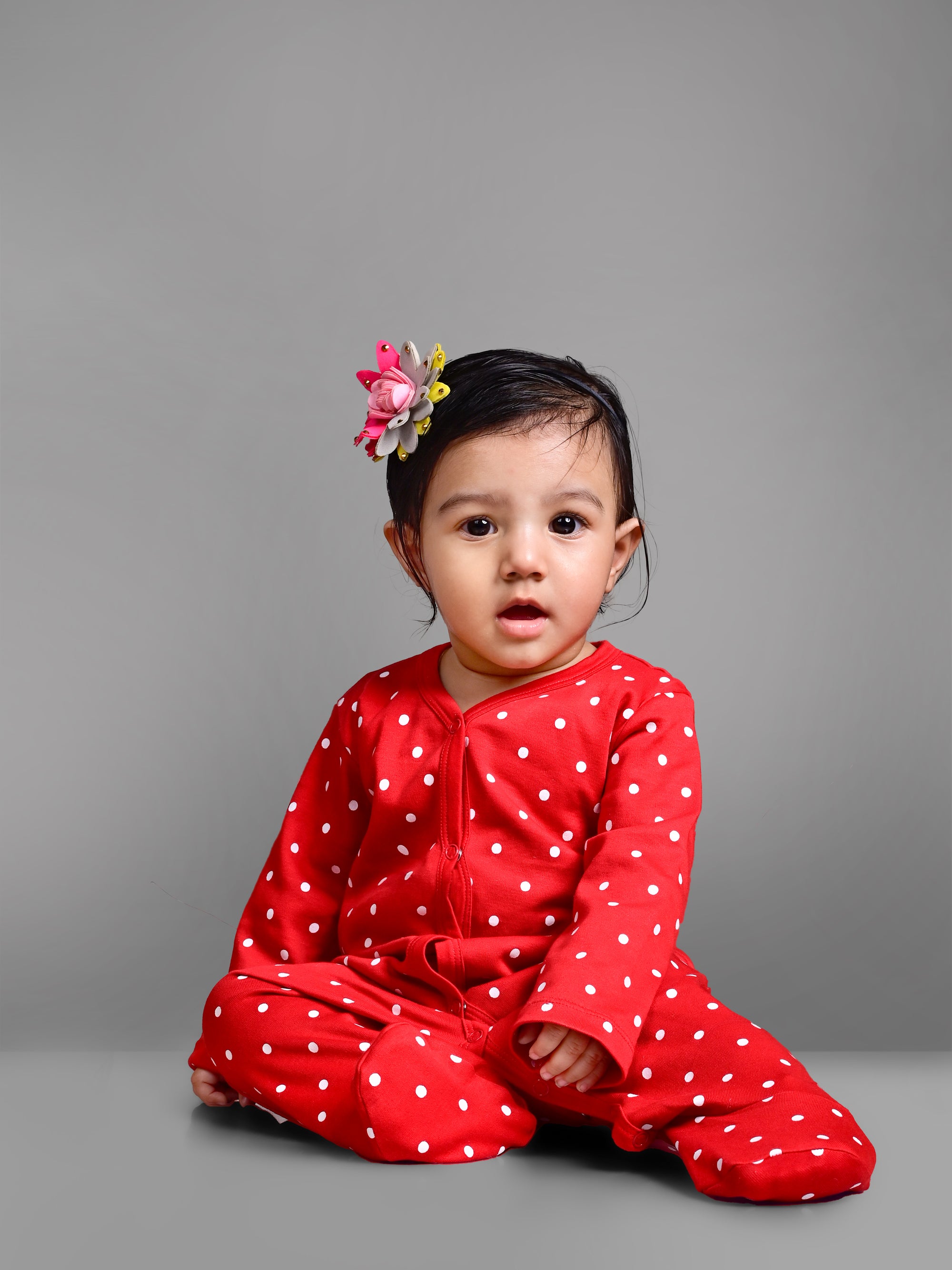 Dear To Dad Pure Cotton Full Sleeve all over Animal Face Printed Front Open Baby Romper G-FS-006C