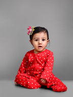 Dear To Dad Pure Cotton Full Sleeve all over Animal Face Printed Front Open Baby Romper G-FS-006C