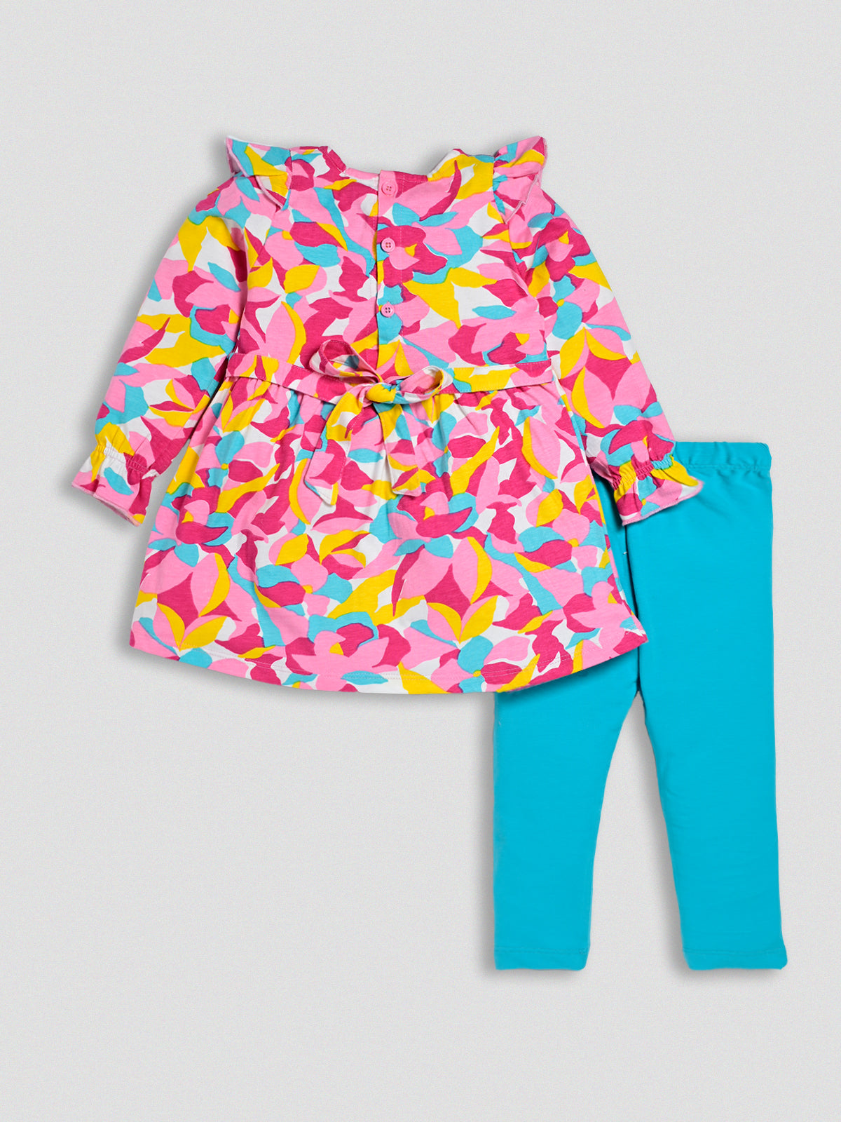 DTD Full Sleeve Cotton Frock with Lycra Laggings G-FS-044