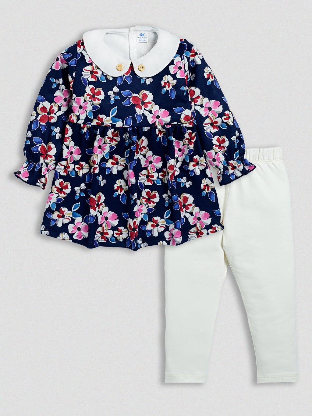 DTD Full Sleeve Cotton Frock with Lycra Laggings G-FS-055