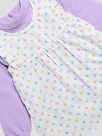DTD Sleeveless Cotton Frock with Lycra Laggings and Full Sleeve Inner G-FS-058