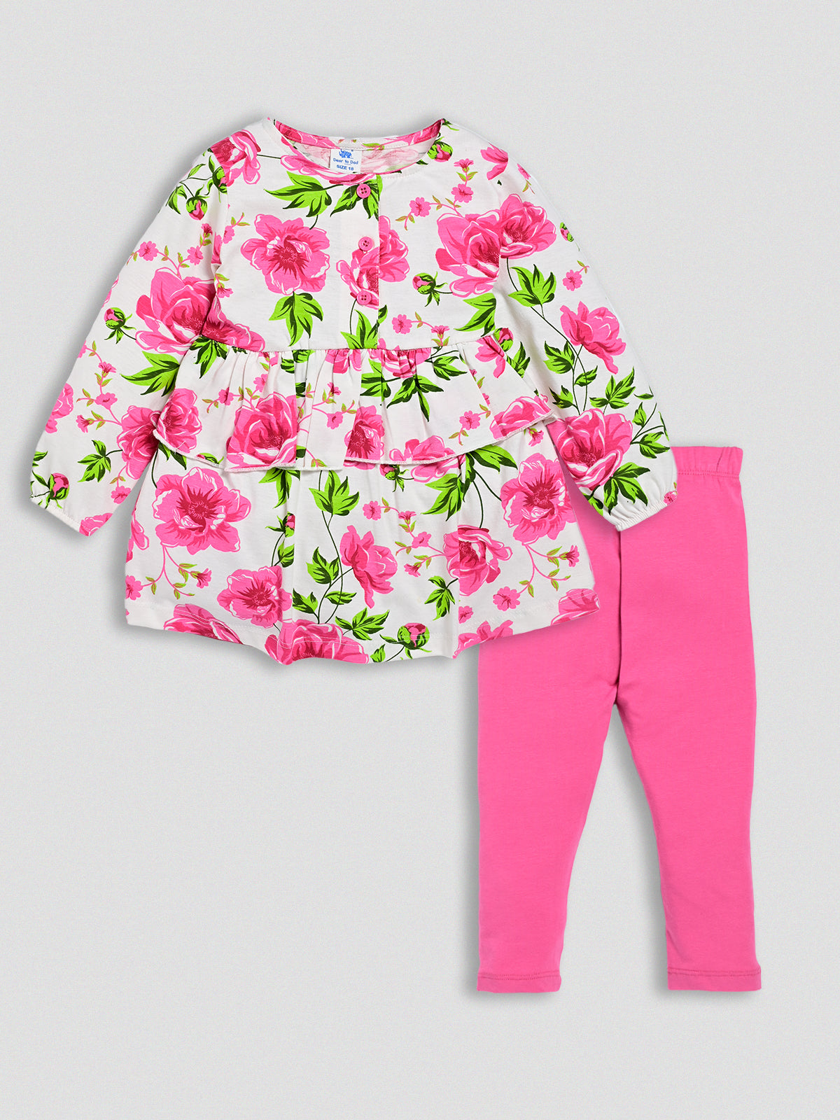 DTD Full Sleeve Cotton Frock with Lycra Laggings G-FS-046