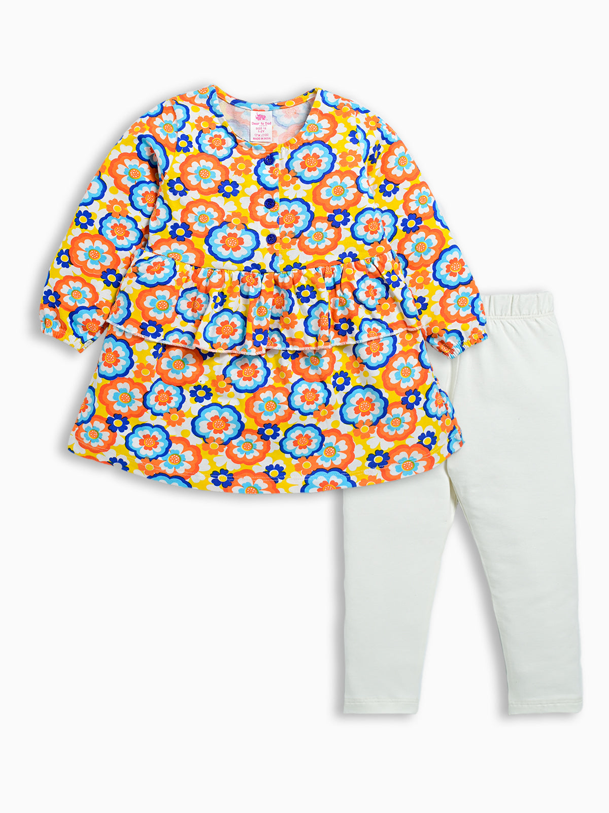 DTD Full Sleeve Cotton Frock with Lycra Laggings G-FS-048