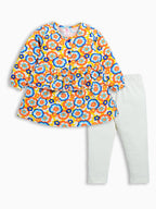 DTD Full Sleeve Cotton Frock with Lycra Laggings G-FS-048