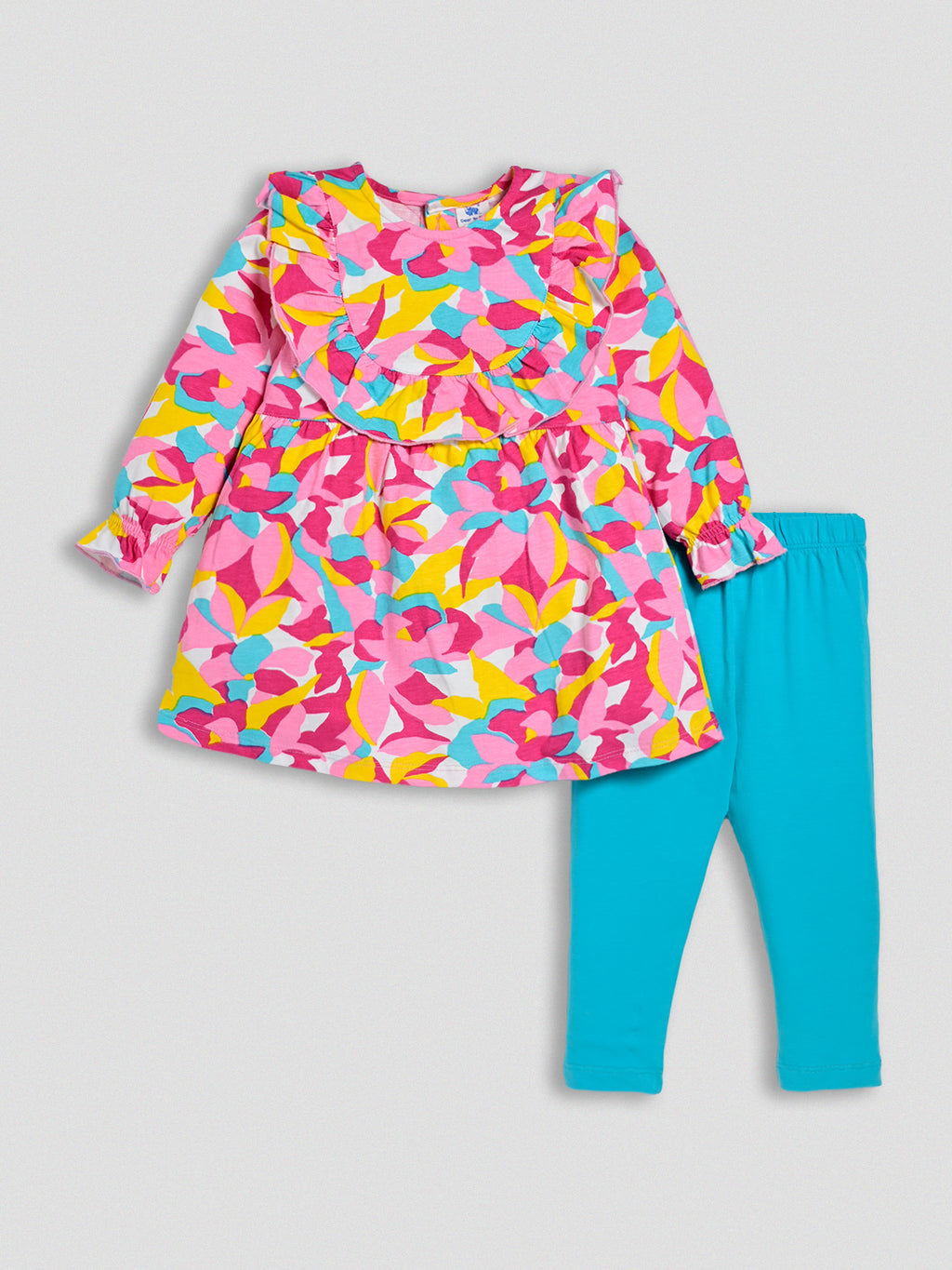 DTD Full Sleeve Cotton Frock with Lycra Laggings G-FS-044