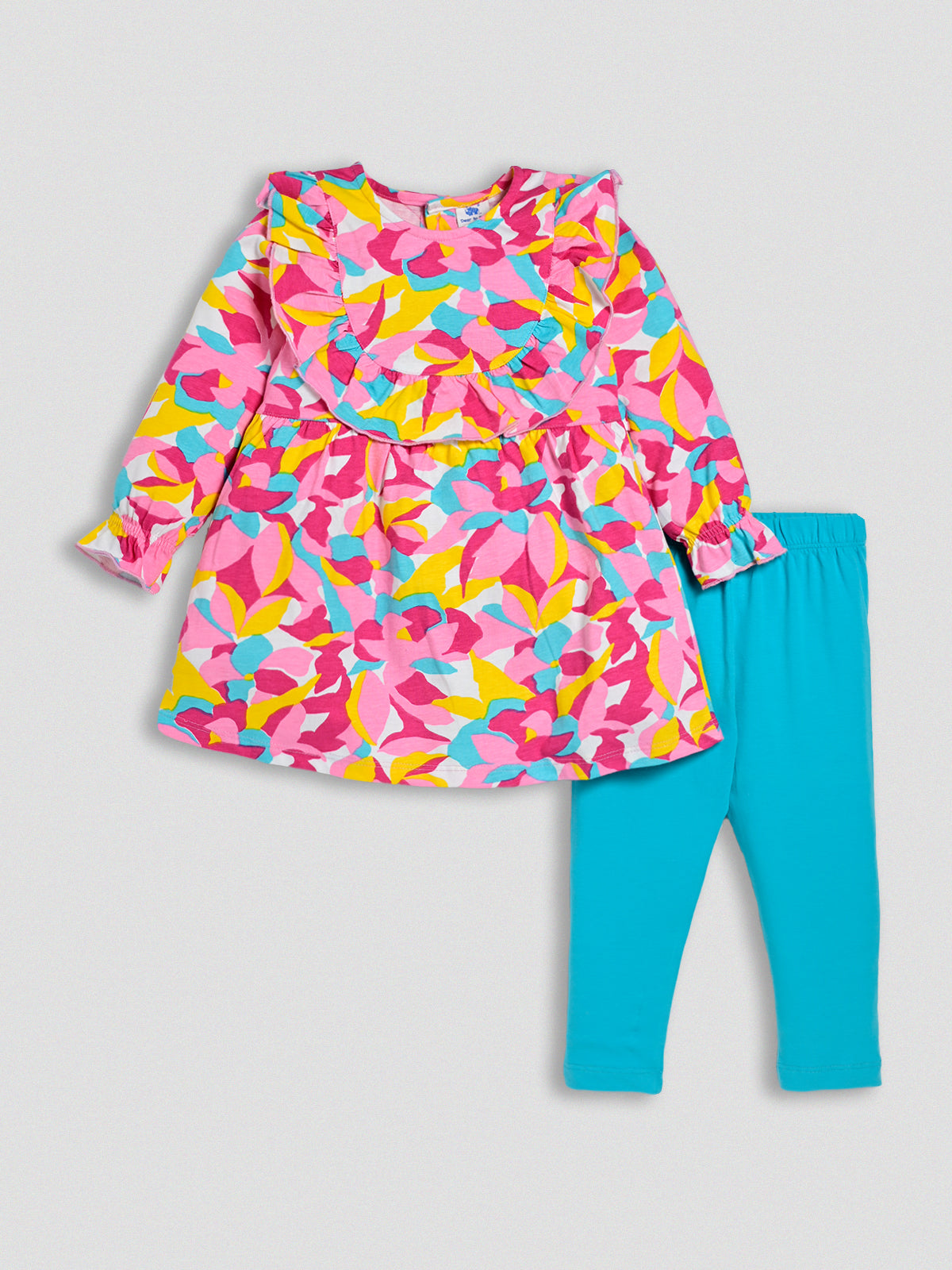 DTD Full Sleeve Cotton Frock with Lycra Laggings G-FS-044