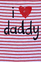D2D I love You mummy and I Love Daddy Printed Baby Romper Pack of 2 ON-B-F/S-003