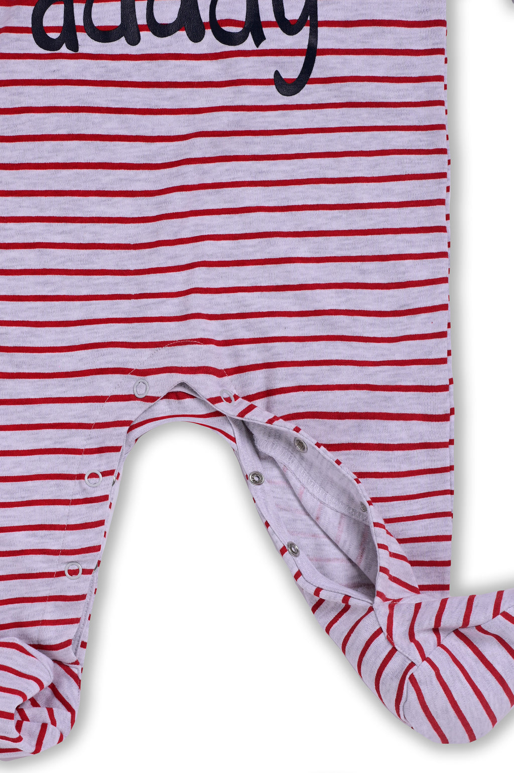 D2D I love You mummy and I Love Daddy Printed Baby Romper Pack of 2 ON-B-F/S-003