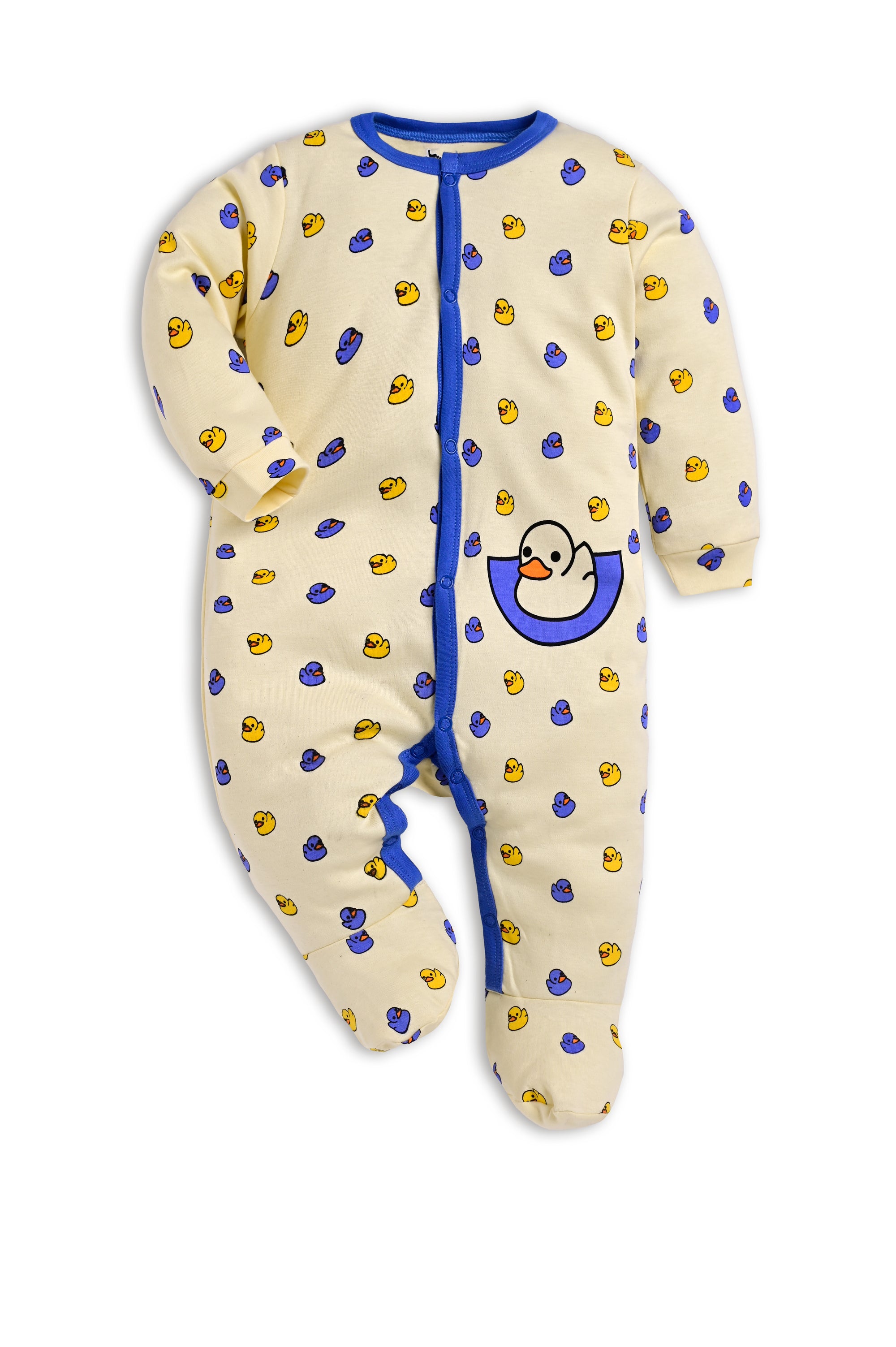 DTD Little Duck All Over Printed Infant Baby Front Open Romper ON-B-F/S-001